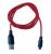 USB till Mikro-USB kabel röd/svart - dBakuten.se
