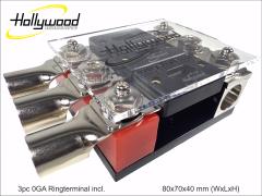 Hollywood ANH3 - PLATINIUM PLATED HIGH POWER TRIPPLE ANL FUSEHOLDER - dBakuten.se