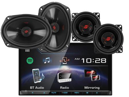 Kenwood DMX-7017BTS med Cerwin-Vega HED-högtalare 6x9