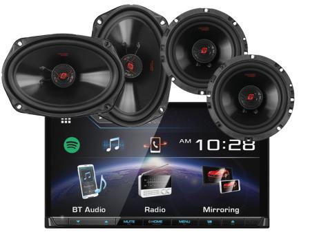 Kenwood DMX-7017BTS med Cerwin-Vega HED-högtalare 6x9